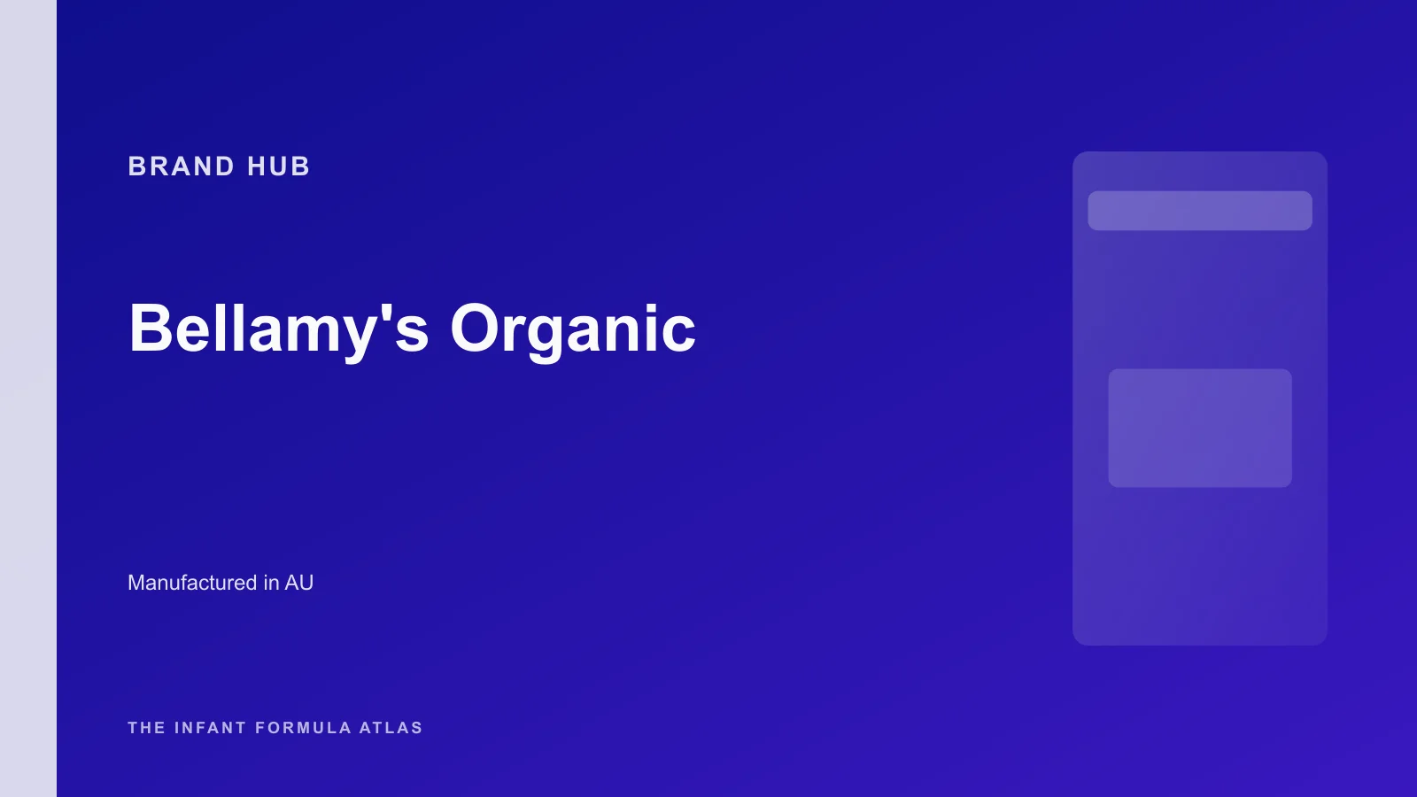 Bellamy's Organic brand hub hero