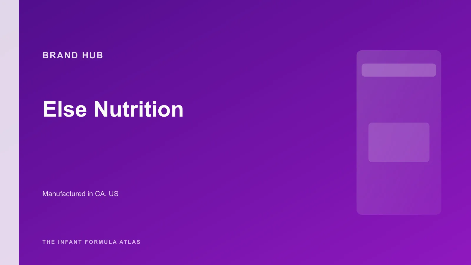 Else Nutrition brand hub hero