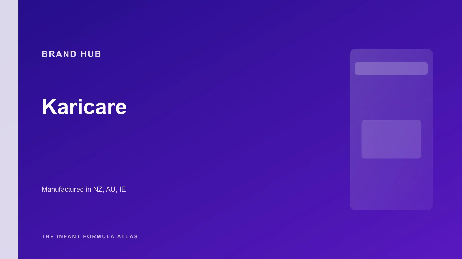 Karicare brand hub hero