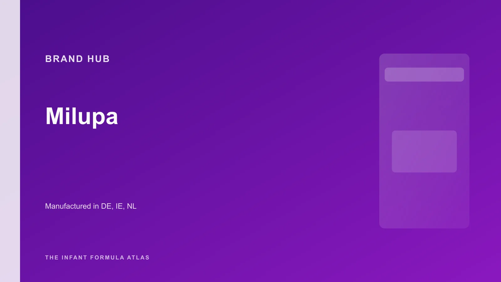 Milupa brand hub hero