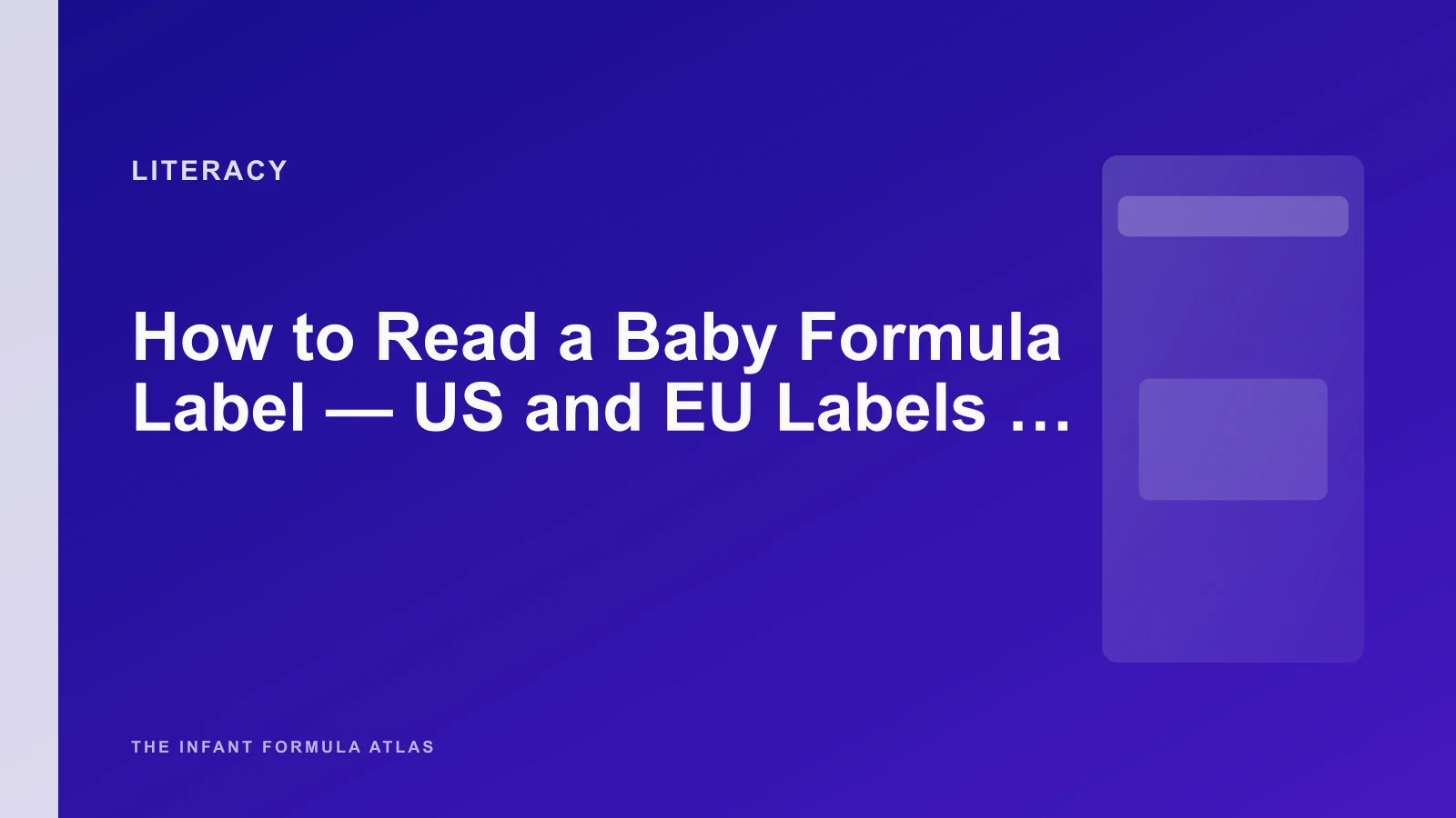 How to Read a Baby Formula Label - US and EU Labels Side by Side